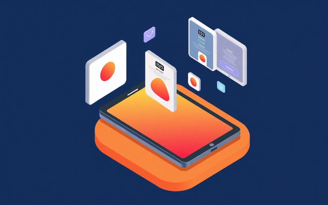 Mobile App Development — branded illustration