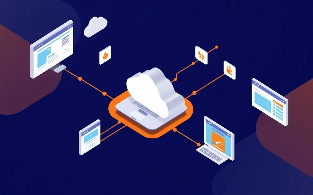 Software as a Service (SaaS) — branded illustration
