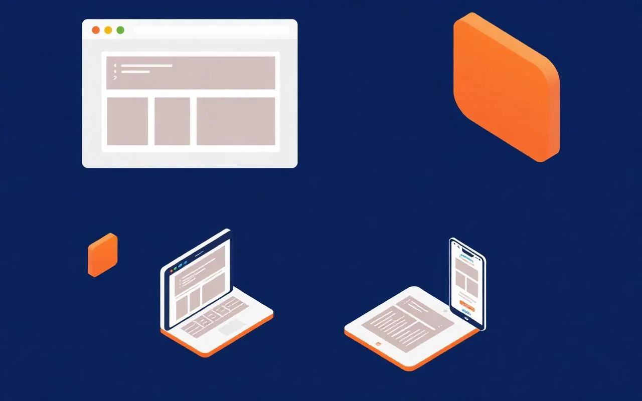 Website Development — branded illustration